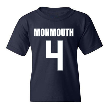 Monmouth - NCAA Men's Lacrosse : Ethan Fisher - Blue Youth T-Shirt-0