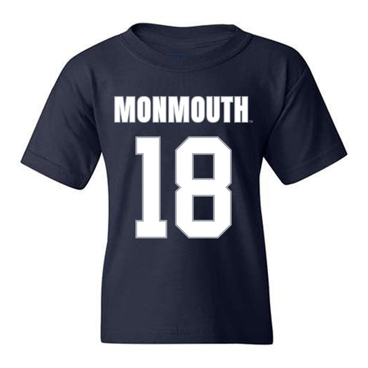 Monmouth - NCAA Men's Lacrosse : Gavin Seaman - Blue Youth T-Shirt-0