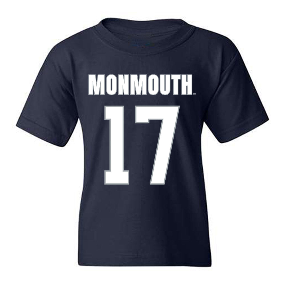 Monmouth - NCAA Men's Lacrosse : Ryan Wallace - Blue Youth T-Shirt-0