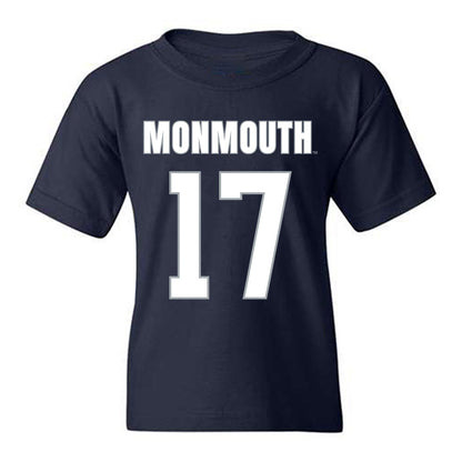 Monmouth - NCAA Men's Lacrosse : Ryan Wallace - Blue Youth T-Shirt-0