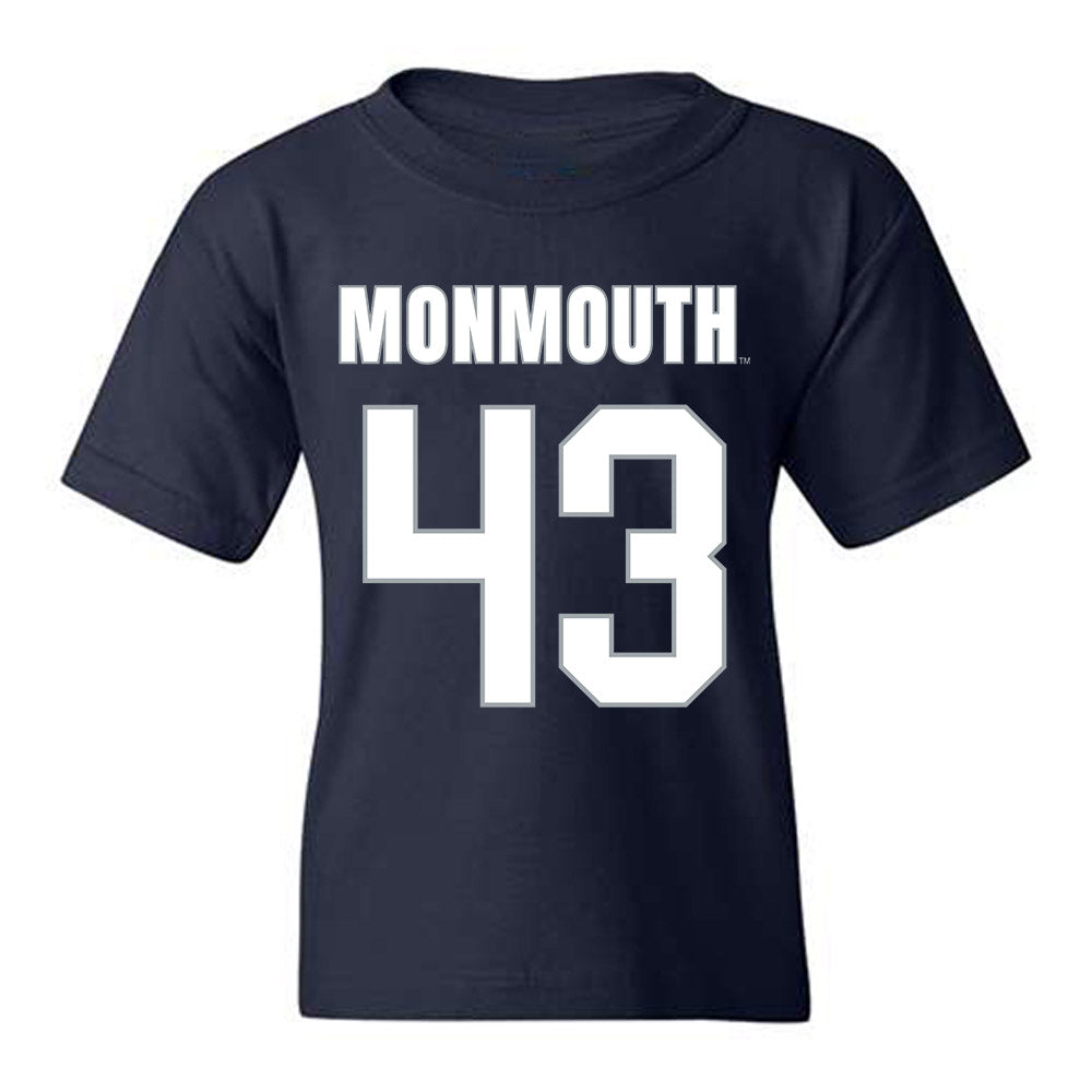 Monmouth - NCAA Men's Lacrosse : Arjun Gill - Blue Youth T-Shirt-0