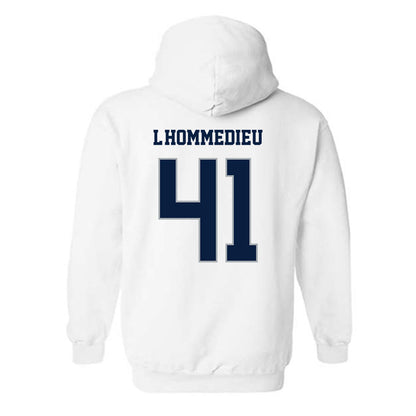 Monmouth - NCAA Men's Lacrosse : Benjamin L'Hommedieu - Replica Shersey Hooded Sweatshirt-1