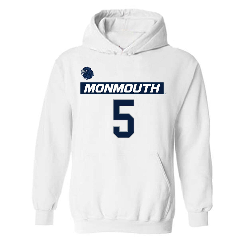 Monmouth - NCAA Men's Lacrosse : Landon Parker - Replica Shersey Hooded Sweatshirt-0