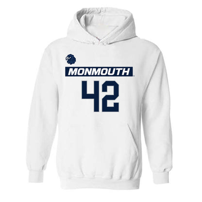 Monmouth - NCAA Men's Lacrosse : James Csorba - Replica Shersey Hooded Sweatshirt-0