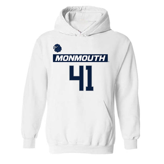 Monmouth - NCAA Men's Lacrosse : Benjamin L'Hommedieu - Replica Shersey Hooded Sweatshirt-0