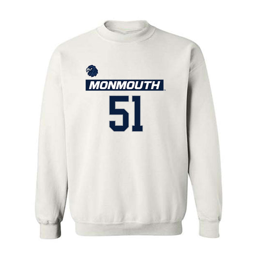 Monmouth - NCAA Men's Lacrosse : Tommy Manley - Replica Shersey Crewneck Sweatshirt-0