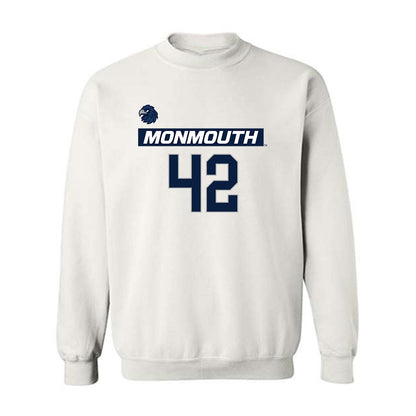 Monmouth - NCAA Men's Lacrosse : James Csorba - Replica Shersey Crewneck Sweatshirt-0