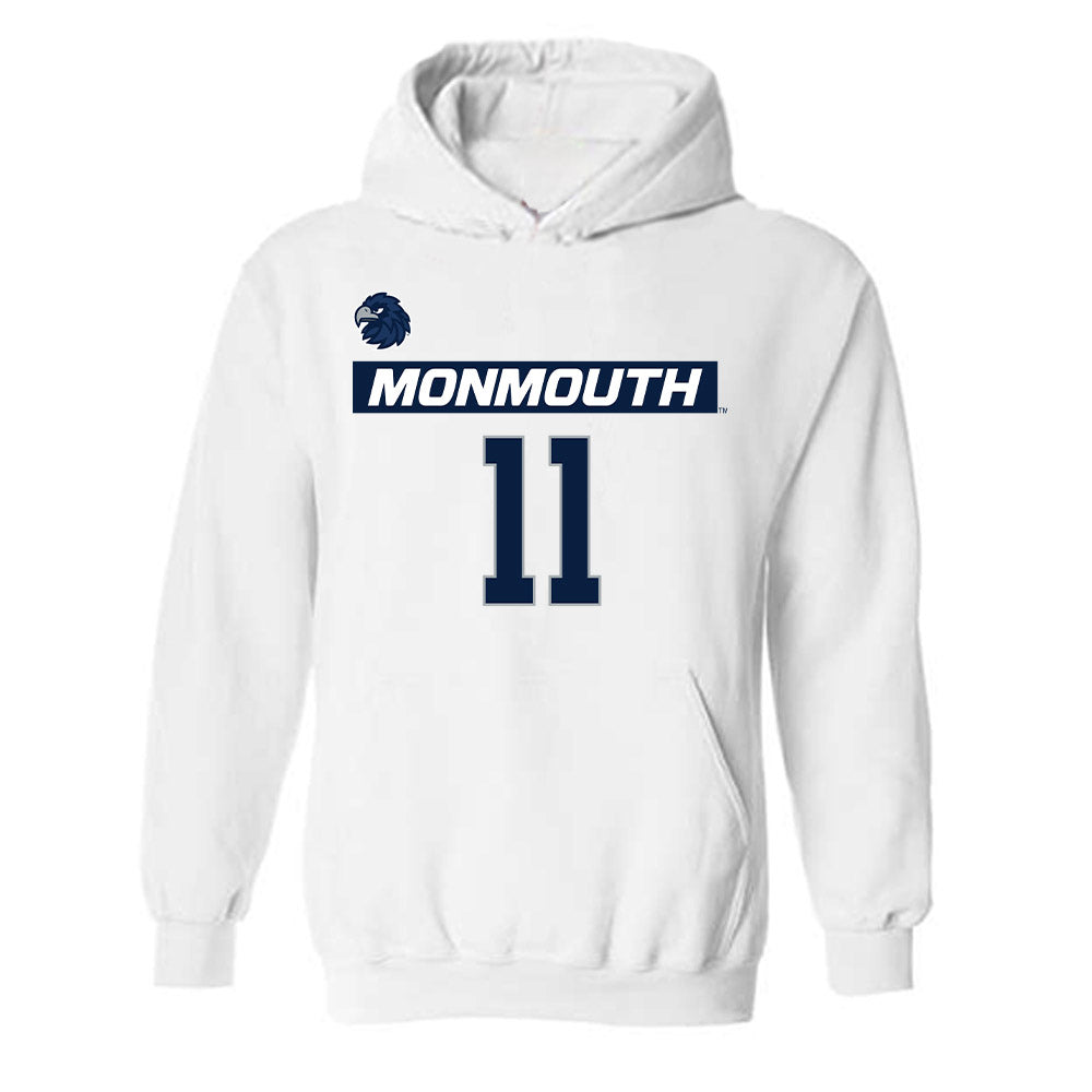 Monmouth - NCAA Men's Lacrosse : Matt Schneider - Replica Shersey Hooded Sweatshirt-0