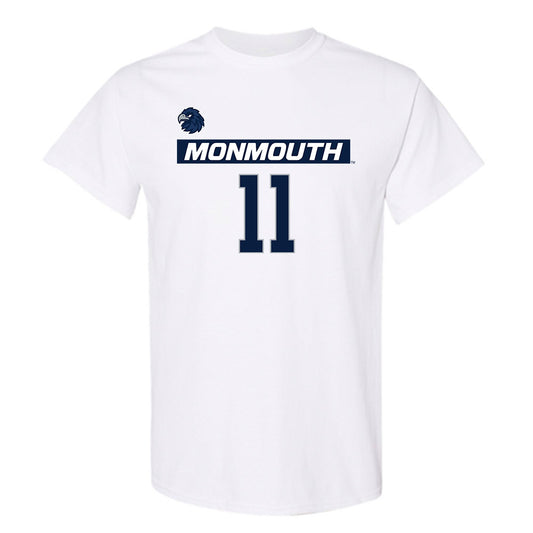 Monmouth - NCAA Men's Lacrosse : Matt Schneider - Replica Shersey T-Shirt-0