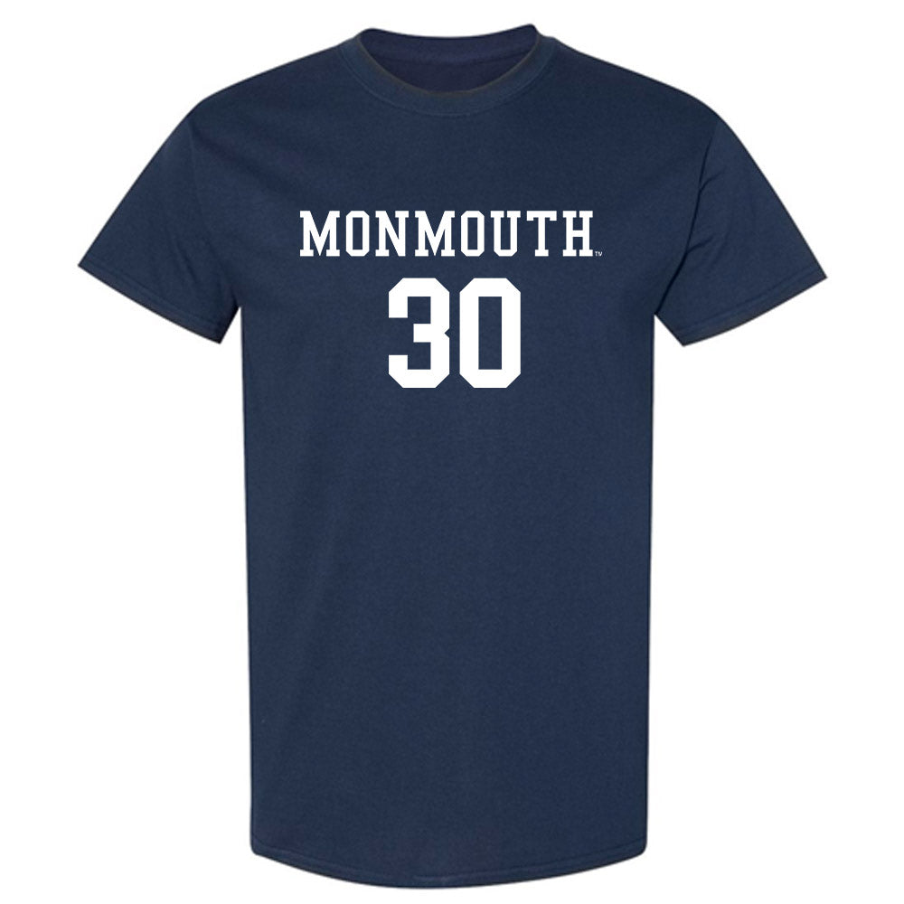 Monmouth - NCAA Men's Soccer : Jason King - Blue T-Shirt-0