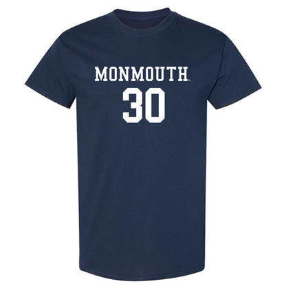 Monmouth - NCAA Men's Soccer : Jason King - Blue T-Shirt-0