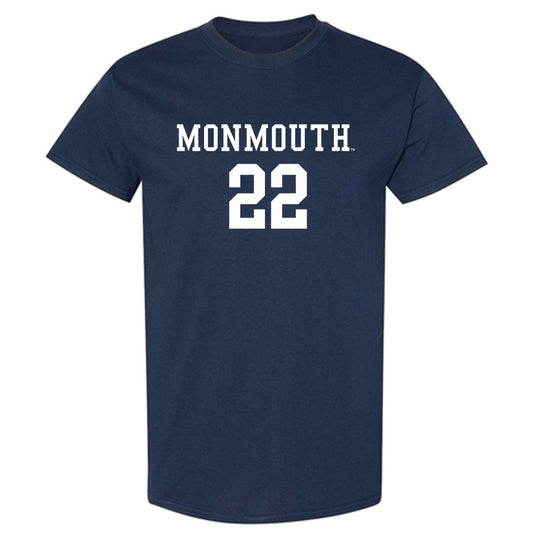 Monmouth - NCAA Men's Soccer : Tommy Damiano - Blue T-Shirt-0