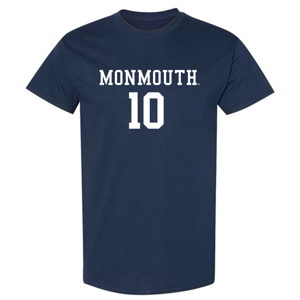 Monmouth - NCAA Men's Soccer : Jasen Bottini - Blue T-Shirt-0