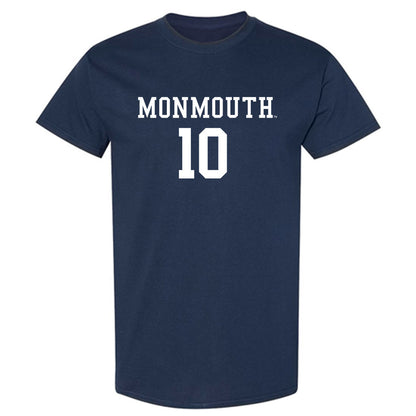 Monmouth - NCAA Men's Soccer : Jasen Bottini - Blue T-Shirt-0