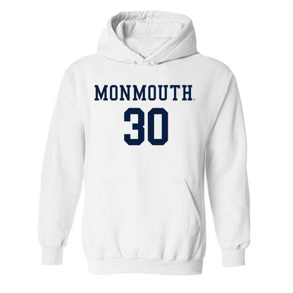 Monmouth - NCAA Men's Soccer : Jason King - Replica Shersey Hooded Sweatshirt-0