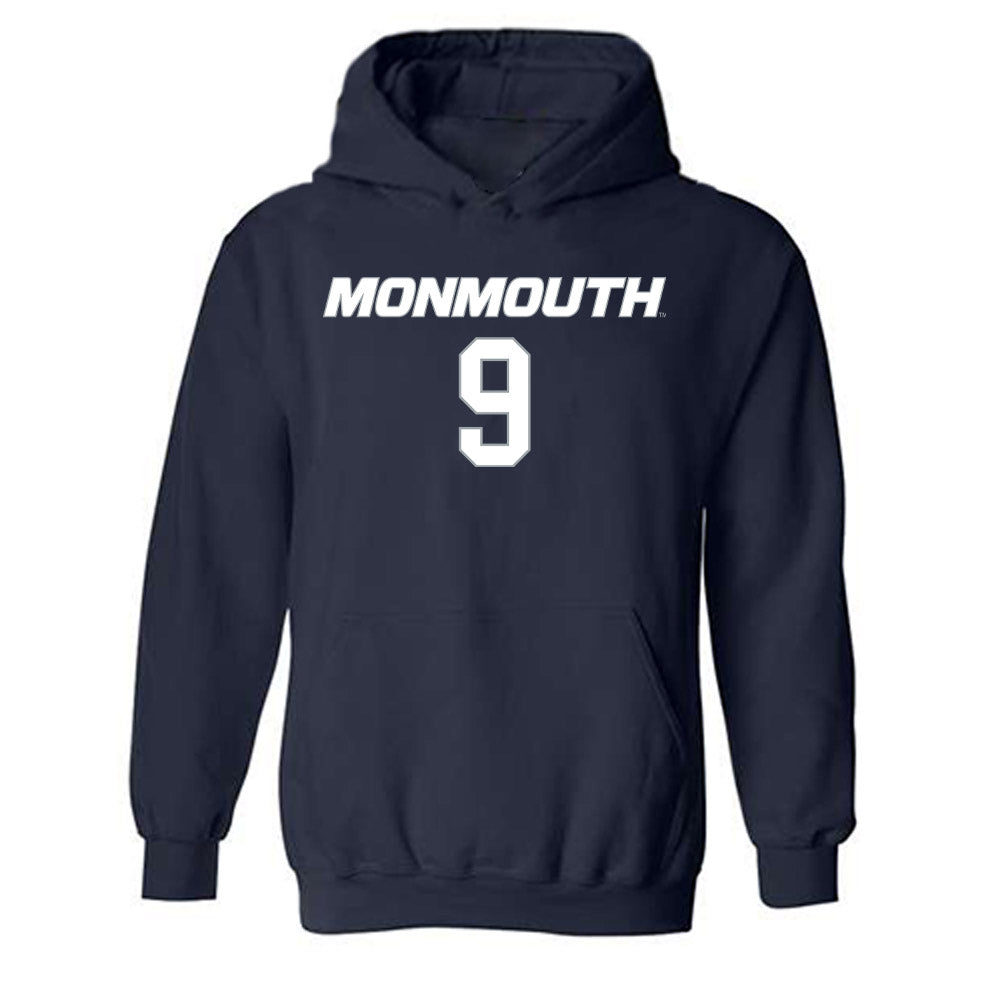 Monmouth - NCAA Women's Basketball : Claudia Xaudaro - Replica Shersey Hooded Sweatshirt-0