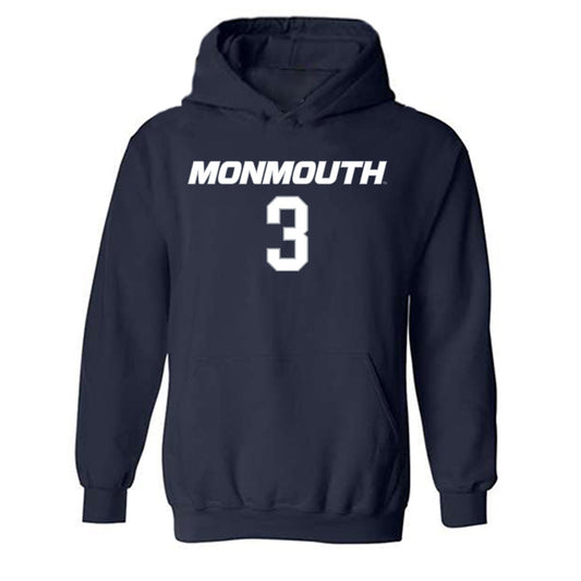 Monmouth - NCAA Men's Basketball : Torrey Brooks Jr - Replica Shersey Hooded Sweatshirt-0