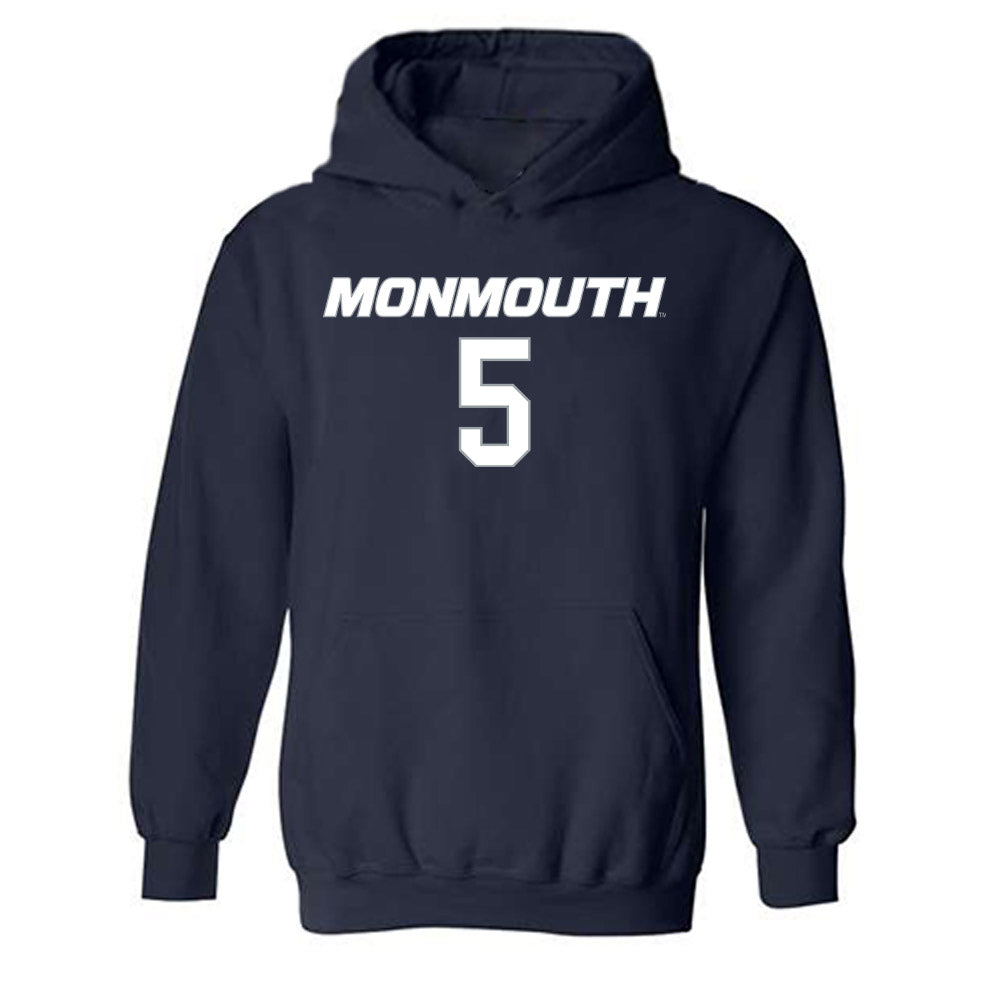Monmouth - NCAA Men's Basketball : Dylan Perry - Replica Shersey Hooded Sweatshirt-0