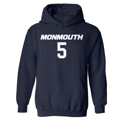 Monmouth - NCAA Men's Basketball : Dylan Perry - Replica Shersey Hooded Sweatshirt-0