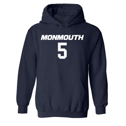 Monmouth - NCAA Men's Basketball : Dylan Perry - Replica Shersey Hooded Sweatshirt-0