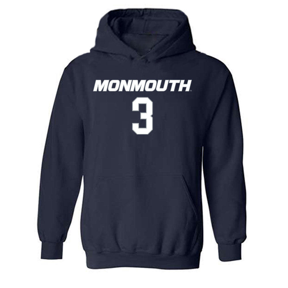 Monmouth - NCAA Women's Basketball : Tessa Carman - Replica Shersey Hooded Sweatshirt-0