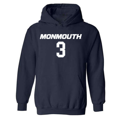 Monmouth - NCAA Women's Basketball : Tessa Carman - Replica Shersey Hooded Sweatshirt-0