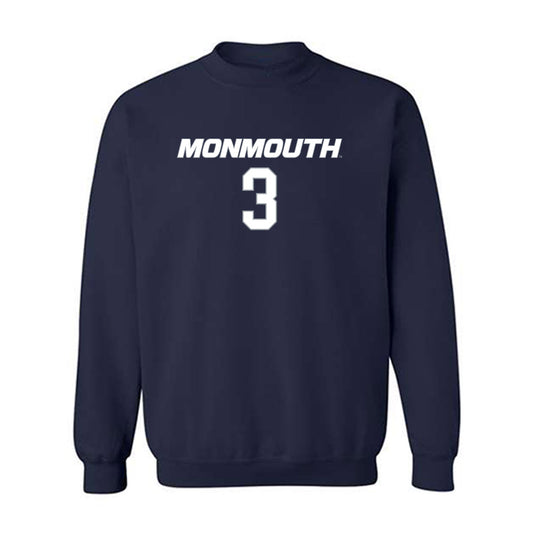 Monmouth - NCAA Men's Basketball : Torrey Brooks Jr - Replica Shersey Crewneck Sweatshirt-0