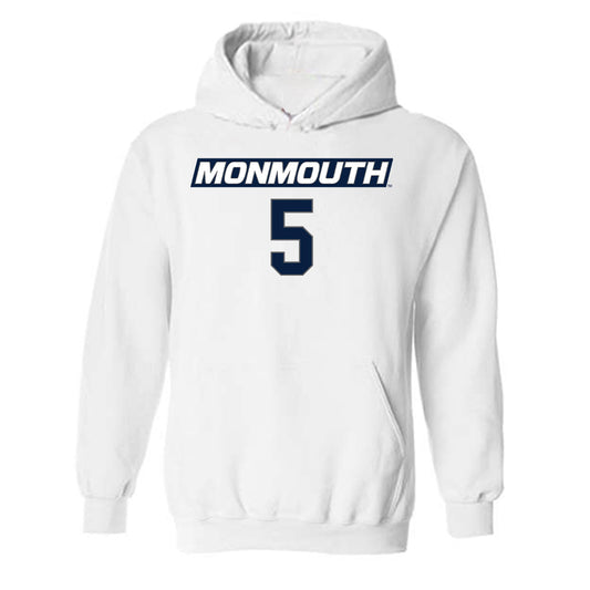 Monmouth - NCAA Men's Basketball : Dylan Perry - Replica Shersey Hooded Sweatshirt-0