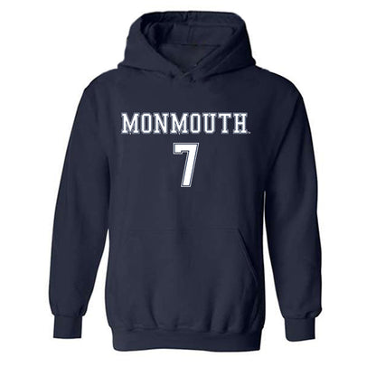 Monmouth - NCAA Women's Soccer : Marie Bogue - Replica Shersey Hooded Sweatshirt-0