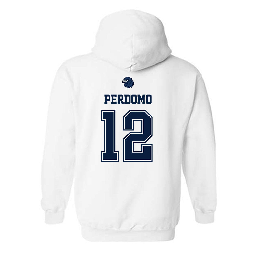 Monmouth - NCAA Women's Soccer : Evangeline Perdomo - Replica Shersey Hooded Sweatshirt-1