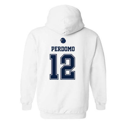 Monmouth - NCAA Women's Soccer : Evangeline Perdomo - Replica Shersey Hooded Sweatshirt-1