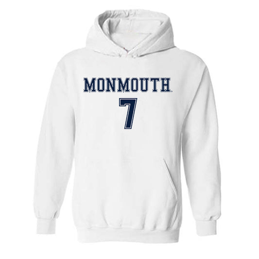 Monmouth - NCAA Women's Soccer : Marie Bogue - Replica Shersey Hooded Sweatshirt-0