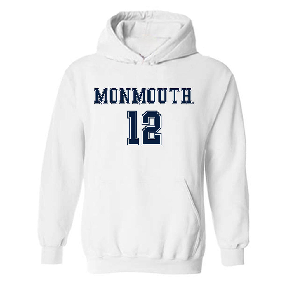 Monmouth - NCAA Women's Soccer : Evangeline Perdomo - Replica Shersey Hooded Sweatshirt-0
