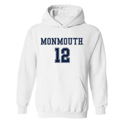 Monmouth - NCAA Women's Soccer : Evangeline Perdomo - Replica Shersey Hooded Sweatshirt-0