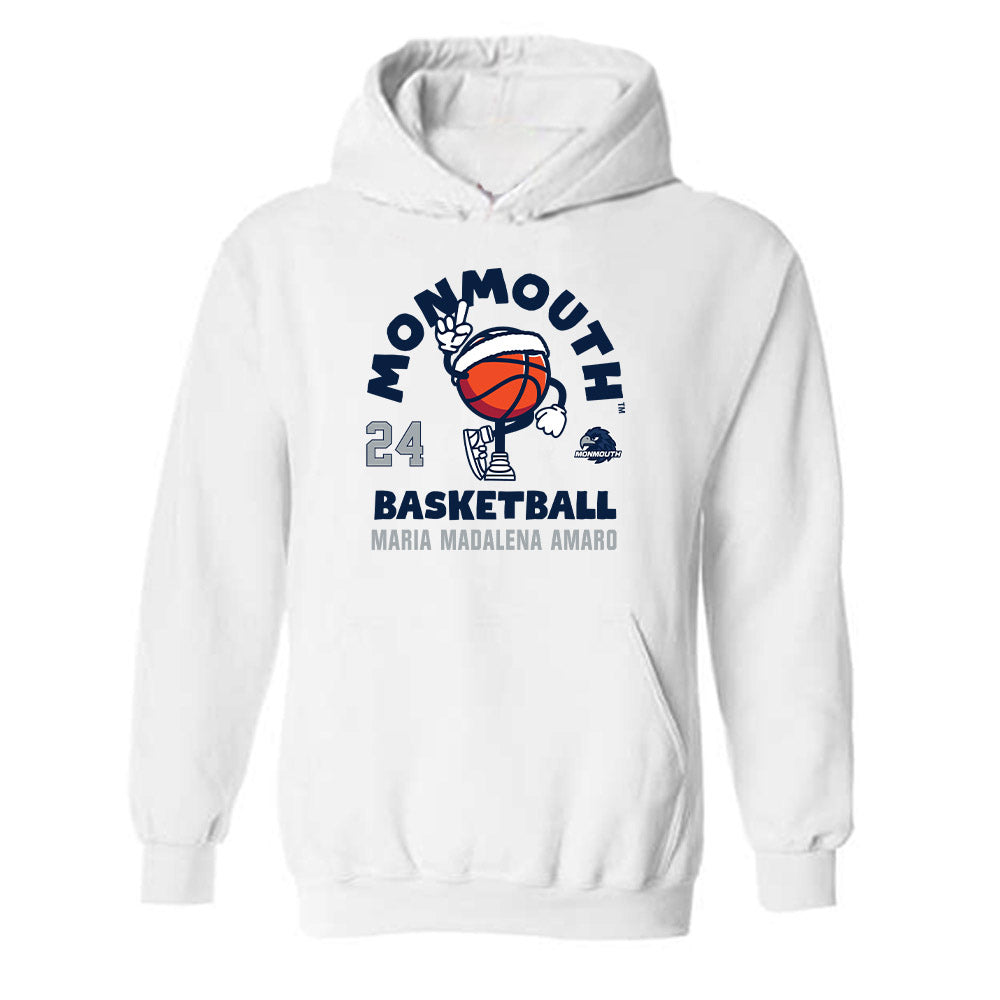 Monmouth - NCAA Women's Basketball : Maria Madalena Amaro - Fashion Shersey Hooded Sweatshirt-0