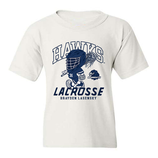 Monmouth - NCAA Men's Lacrosse : Brayden Lasensky - Fashion Shersey Youth T-Shirt-0