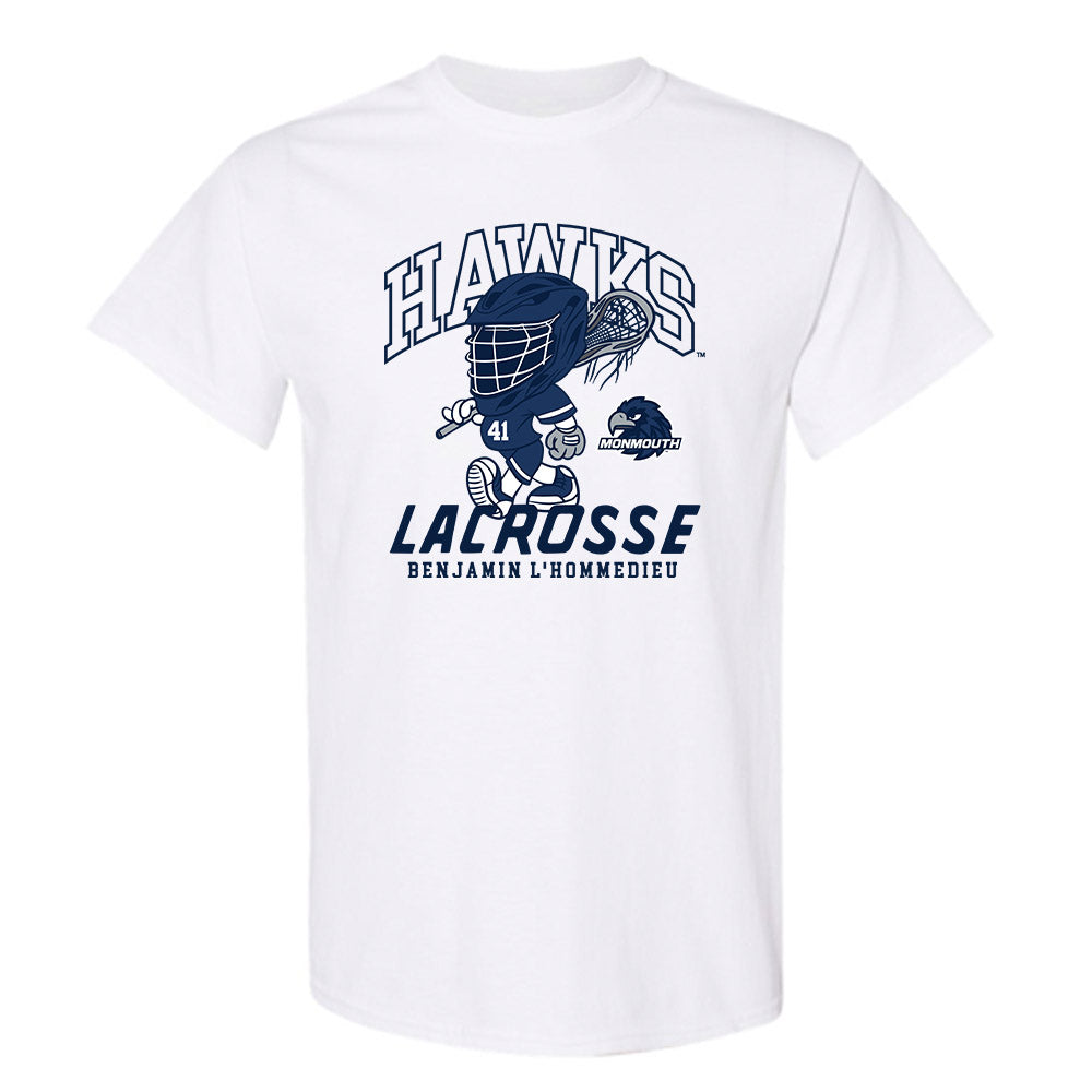 Monmouth - NCAA Men's Lacrosse : Benjamin L'Hommedieu - Fashion Shersey T-Shirt-0
