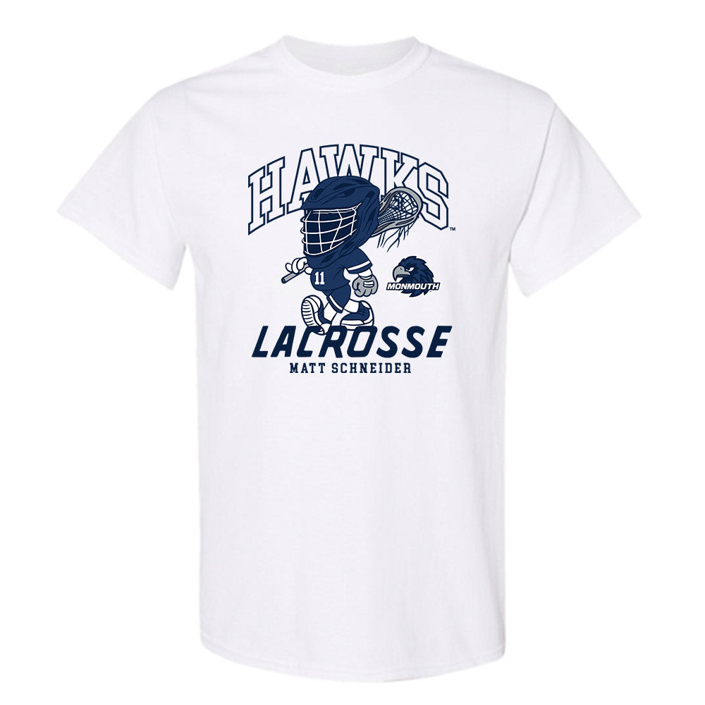 Monmouth - NCAA Men's Lacrosse : Matt Schneider - Fashion Shersey T-Shirt-0