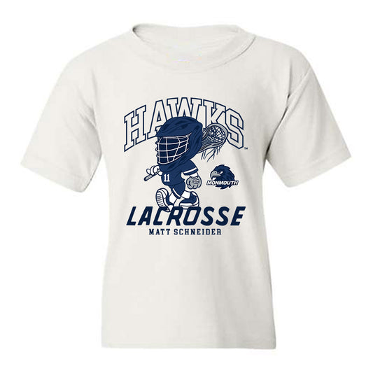 Monmouth - NCAA Men's Lacrosse : Matt Schneider - Fashion Shersey Youth T-Shirt-0