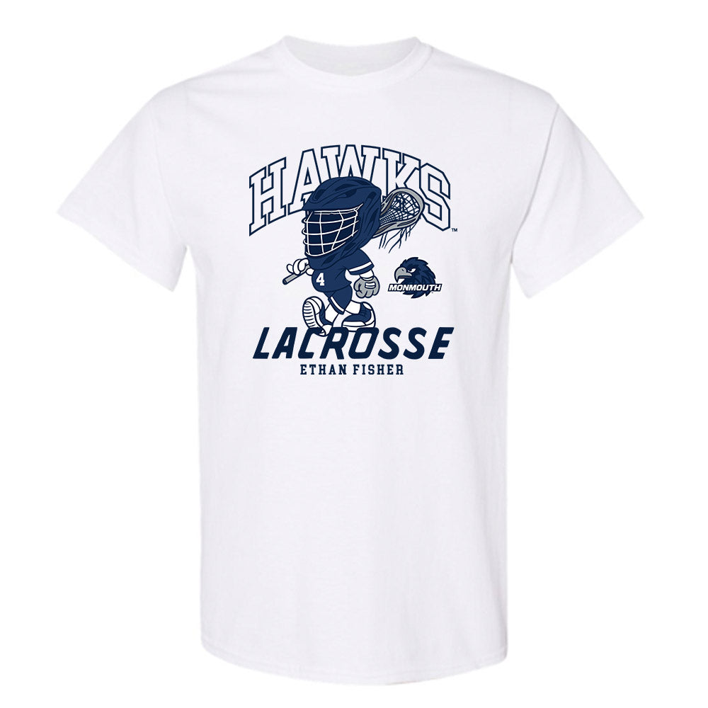 Monmouth - NCAA Men's Lacrosse : Ethan Fisher - Fashion Shersey T-Shirt-0