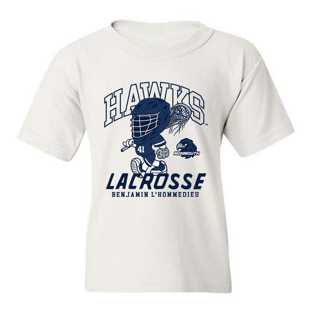 Monmouth - NCAA Men's Lacrosse : Benjamin L'Hommedieu - Fashion Shersey Youth T-Shirt-0