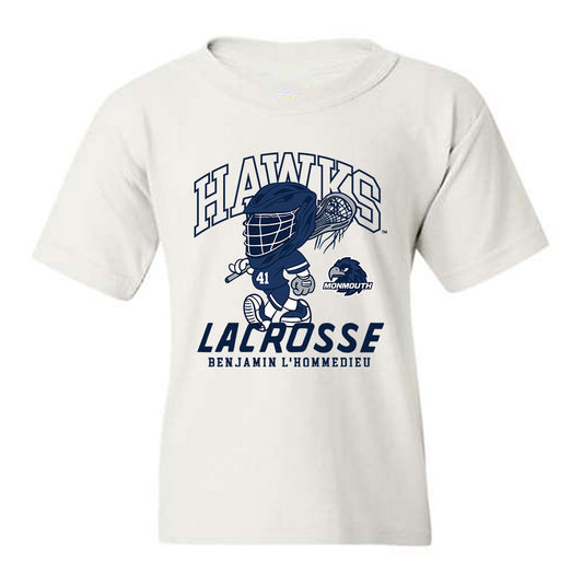 Monmouth - NCAA Men's Lacrosse : Benjamin L'Hommedieu - Fashion Shersey Youth T-Shirt-0