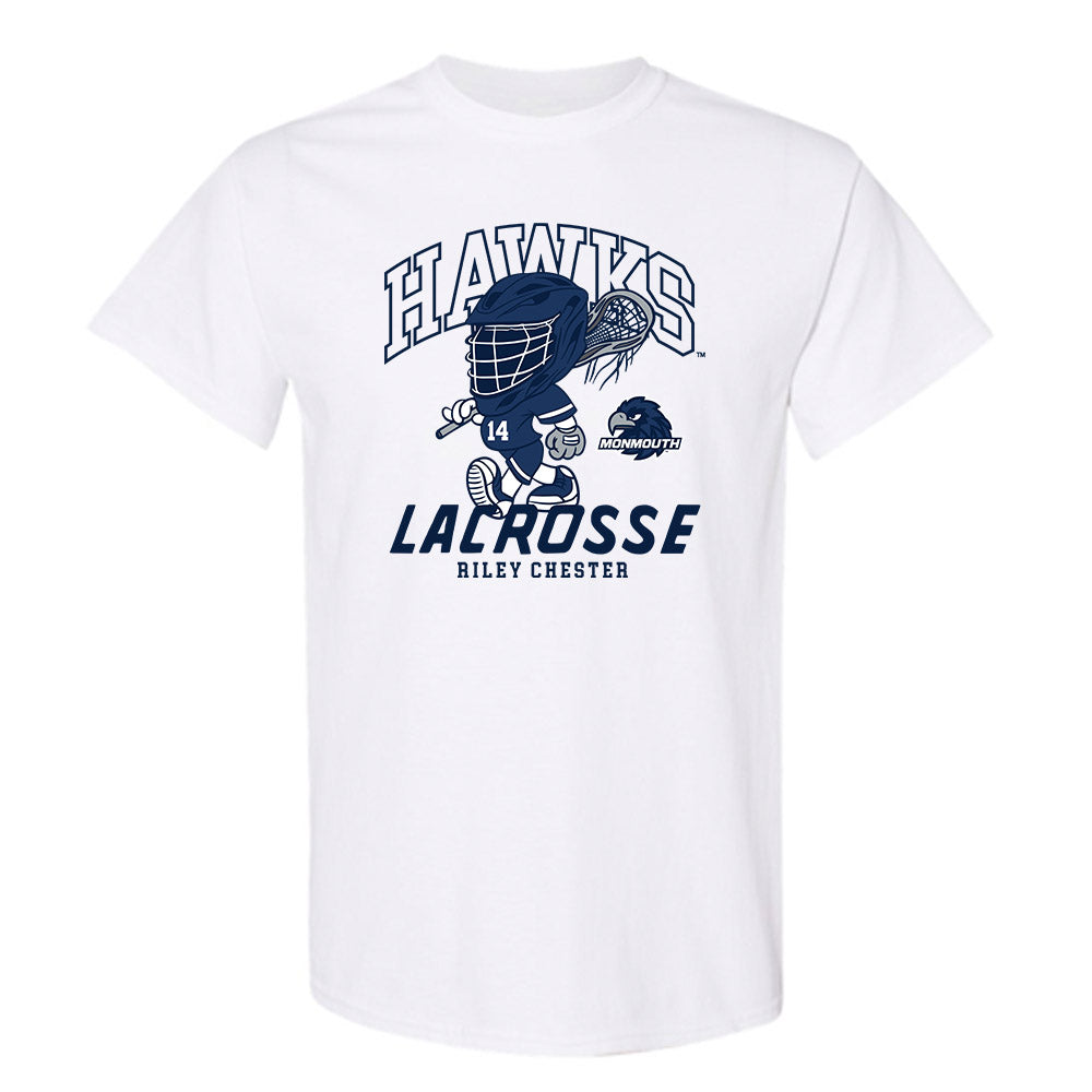 Monmouth - NCAA Men's Lacrosse : Riley Chester - Fashion Shersey T-Shirt-0