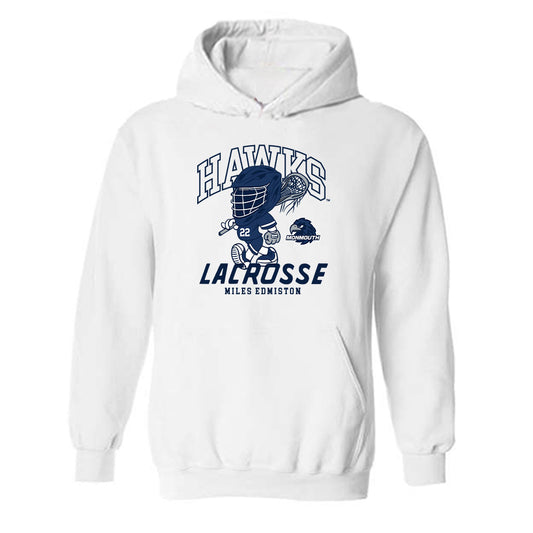 Monmouth - NCAA Men's Lacrosse : Miles Edmiston - Fashion Shersey Hooded Sweatshirt-0