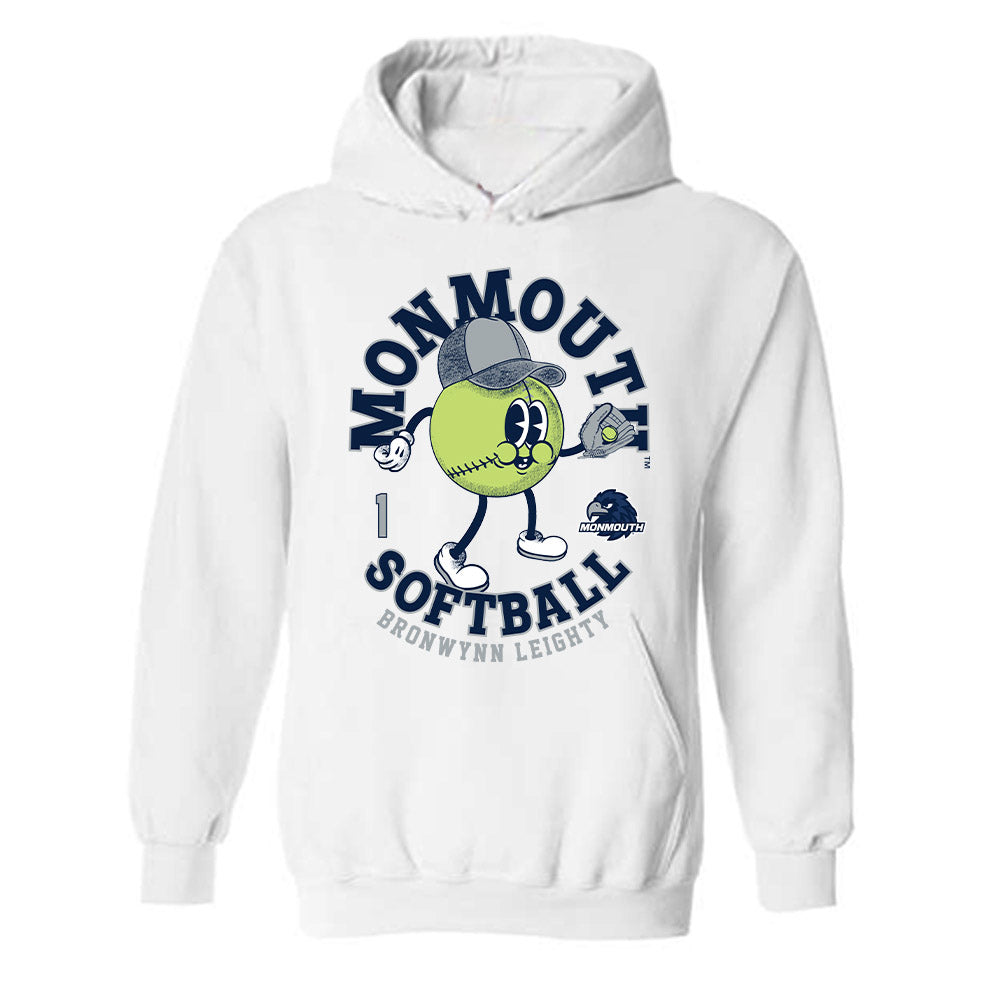 Monmouth - NCAA Softball : Bronwynn Leighty - Fashion Shersey Hooded Sweatshirt-0