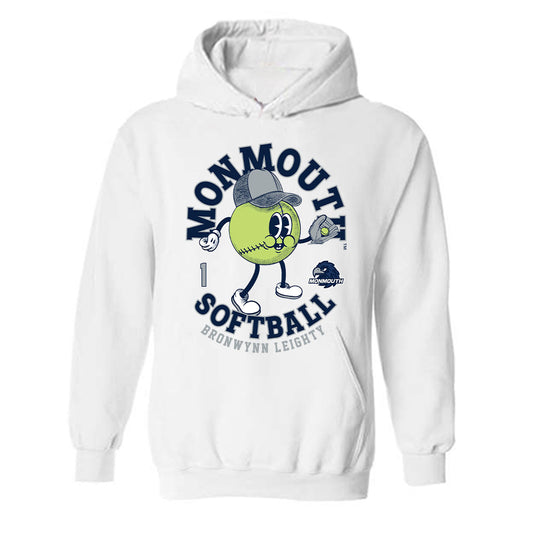 Monmouth - NCAA Softball : Bronwynn Leighty - Fashion Shersey Hooded Sweatshirt-0