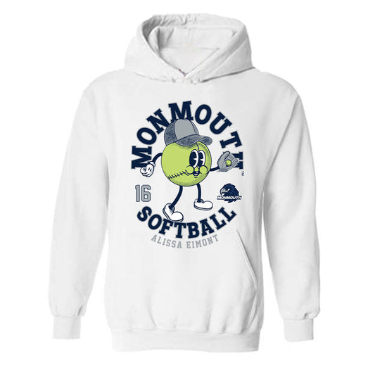 Monmouth - NCAA Softball : Alissa Eimont - Fashion Shersey Hooded Sweatshirt-0