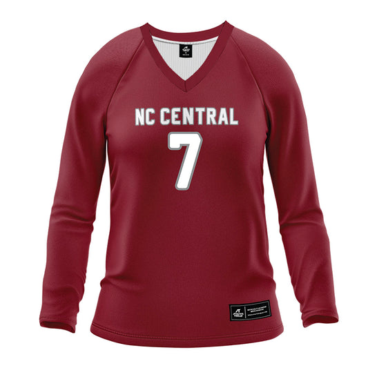 NCCU - NCAA Women's Volleyball : Aniah Bass - Maroon Volleyball Jersey-0