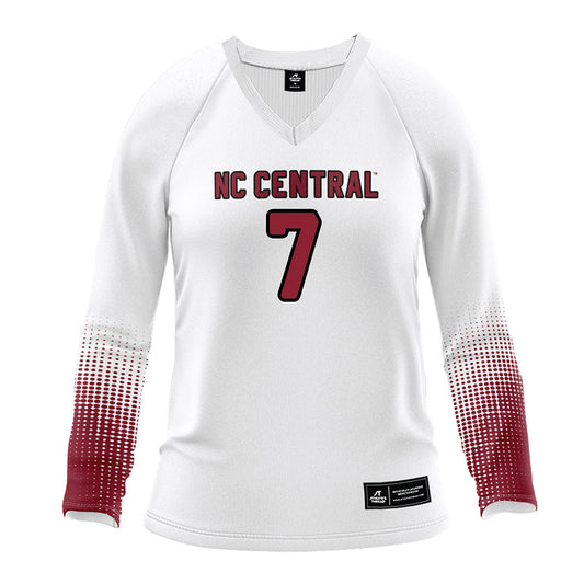 NCCU - NCAA Women's Volleyball : Aniah Bass - White Volleyball Jersey-0