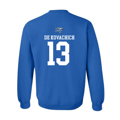 MTSU - NCAA Men's Basketball : Kevin De Kovachich - Replica Shersey Crewneck Sweatshirt-1